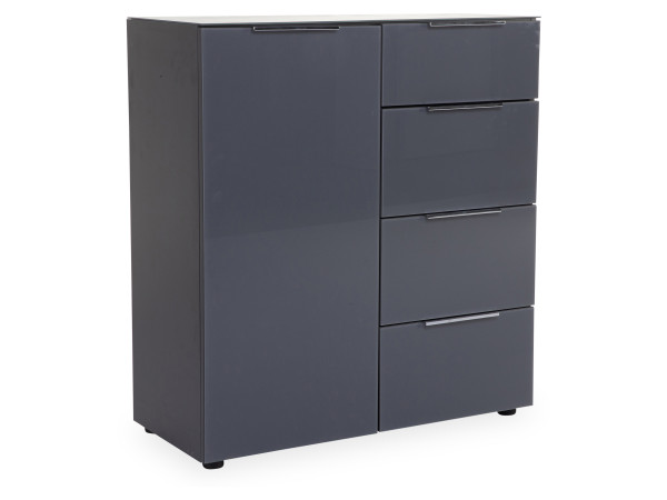 Kommode SYRINA in anthrazit aus Glas