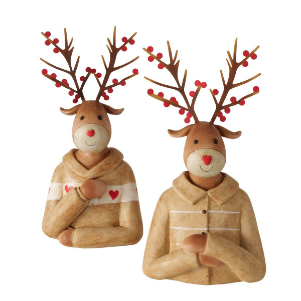 Büste Hirsch FYNN in braun aus Kunstharz