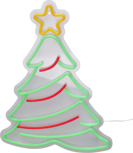 Dekofigur NEON X-MAS in mehrfarbig aus Kunststoff