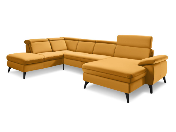 Polsterecke vito TONGA in curry aus Leder