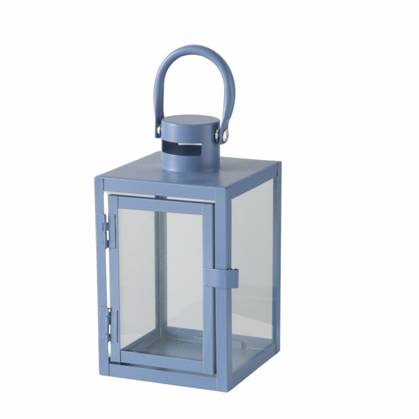 Laterne ARANA in blau aus Materialmix