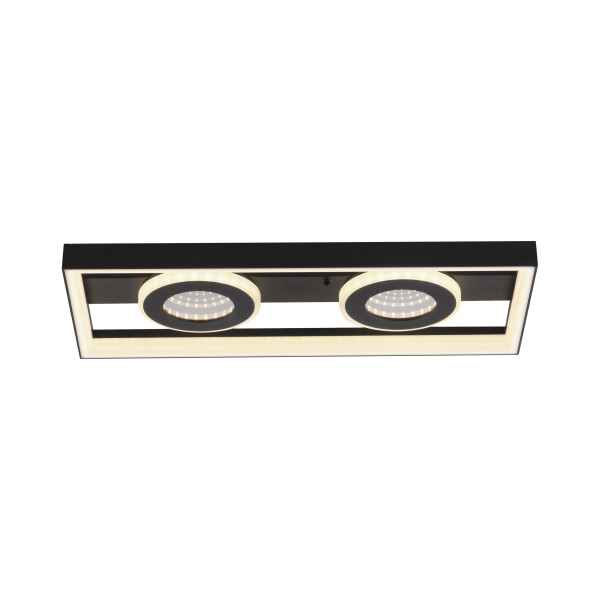 Deckenleuchte TRAFORO LED in schwarz aus Materialmix