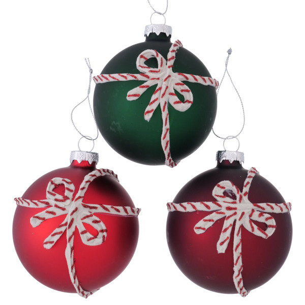 Weihnachtskugel WRAPPY in mehrfarbig aus Glas