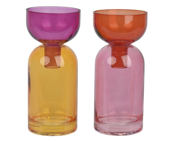 Vase in mehrfarbig aus Glas