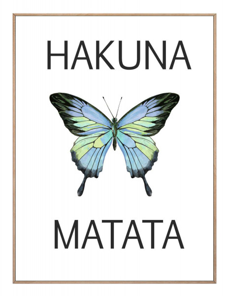 Bild HAKUNA MATATA in mehrfarbig aus Papier
