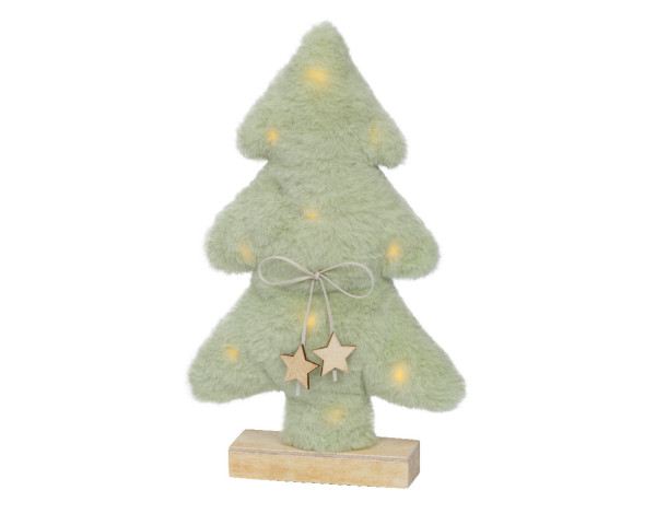 Dekoobjekt LED TREE grün in grün aus Materialmix