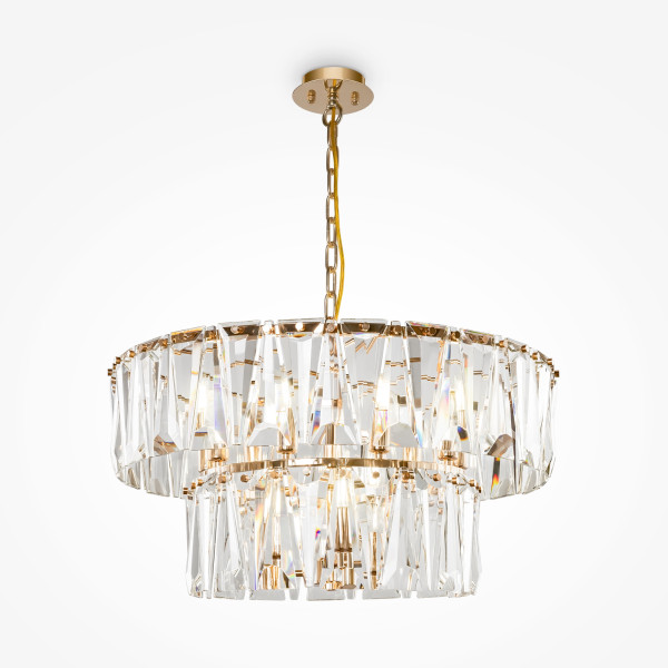 Pendelleuchte PUNTES in goldfarben aus Metall