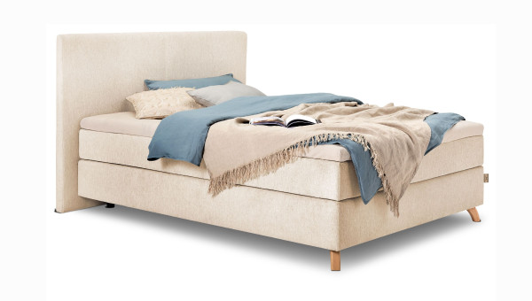 Boxspringbett SANSIBAR SVENDBORG in beige aus Stoff