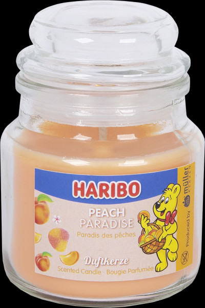 Duftkerze HARIBO PEACH PARADIS in orange aus Materialmix