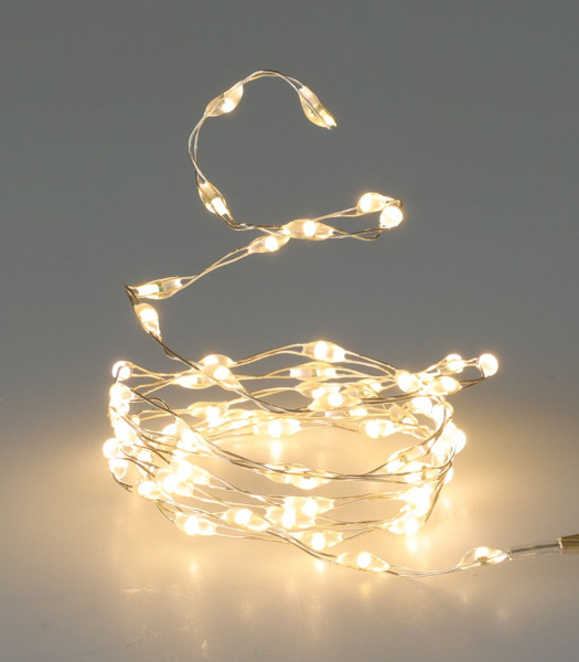 Lichterkette SILBERDRAHT LED in silberfarben aus Kunststoff