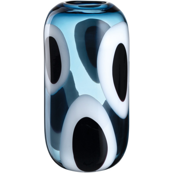 Vase LEONARDO OCCHI BLU in blau aus Glas