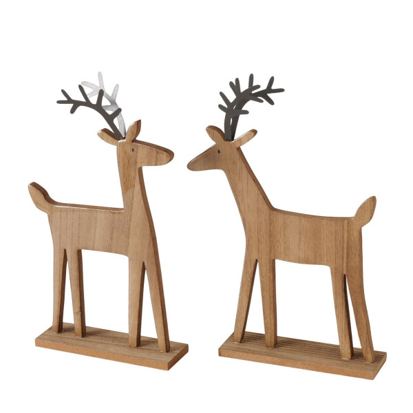 Reh MARONO in braun aus Holz