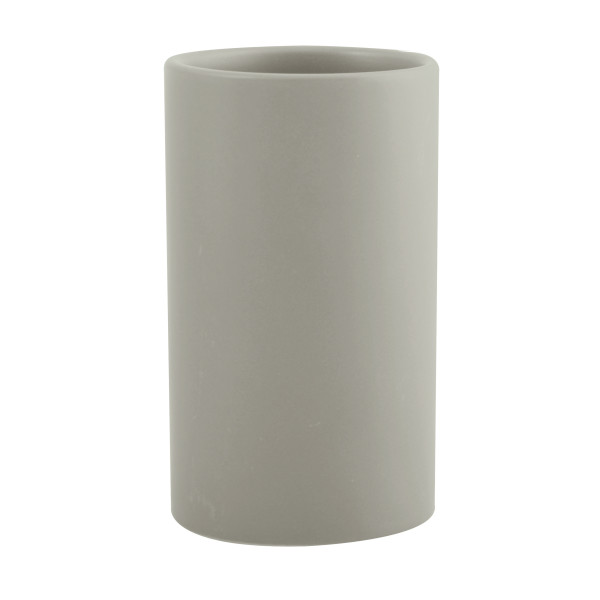 Zahnputzbecher TUBE in taupe aus Keramik
