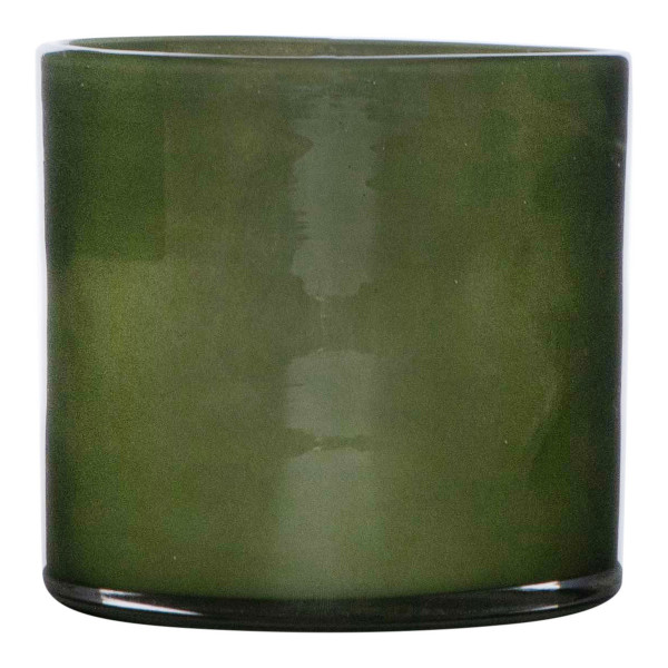 Teelichthalter in grün aus Glas