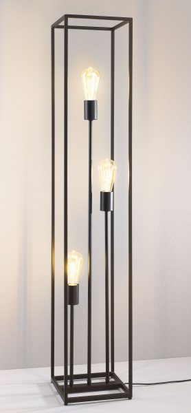 Stehleuchte HAMPER in schwarz aus Metall
