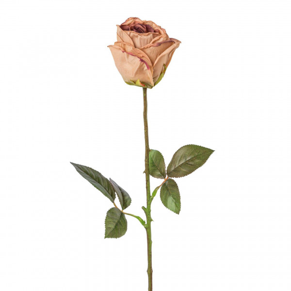 Kunstblume Rose in Altrosa aus Kunststoff