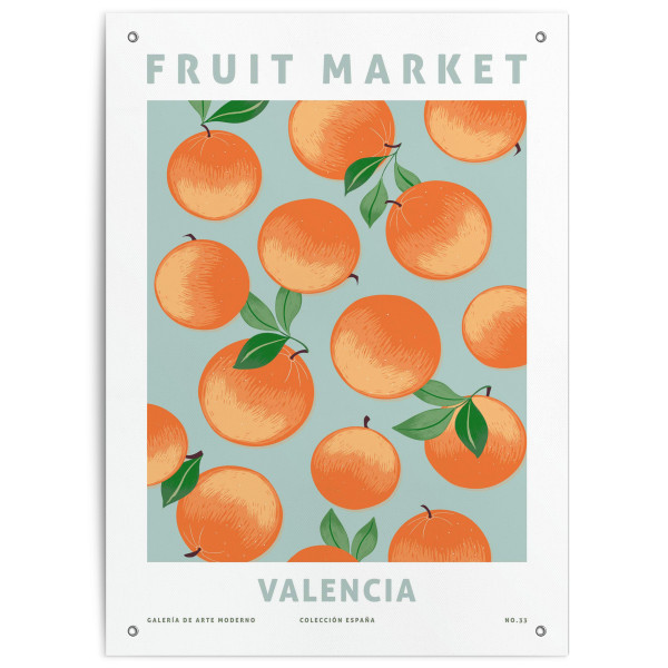 Outdoor Poster ORANGES in mehrfarbig aus PVC