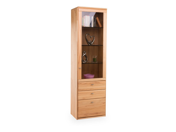 Vitrine VALMONDO ABANDO in Kernbuche aus Massivholz