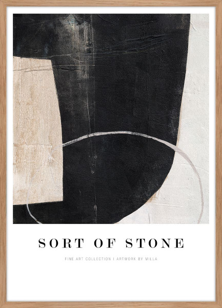 Kunstdruck SORT OF STONE in mehrfarbig