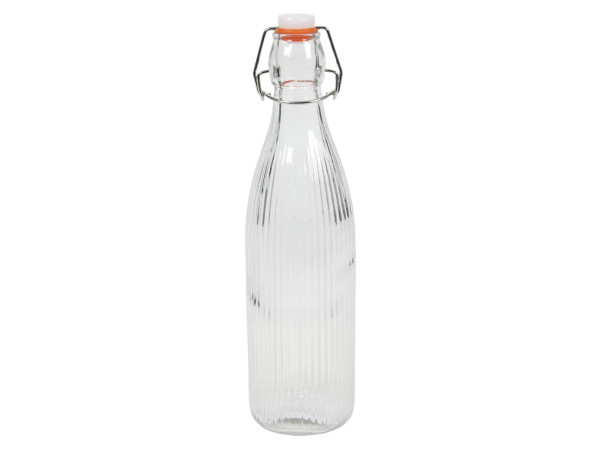 Flasche HANDMADE in transparent aus Glas