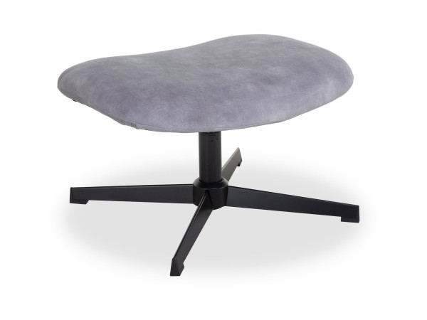Hocker DROP DAMLA in hellgrau aus Stoff