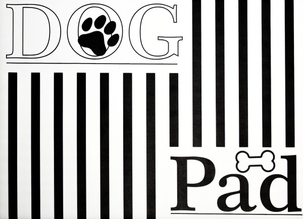 Dog Pad - STRIPES WEIß in weiß aus Polyvinyl