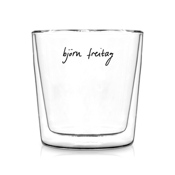Trinkglas björn freitag in schwarz aus Glas