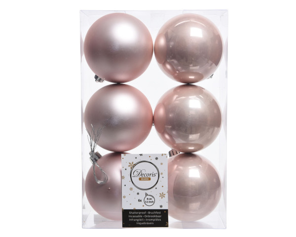 Weihnachtskugel-Set PAIRS in rosa aus Kunststoff