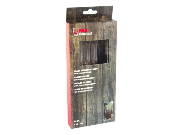 Trinkhalm-Set GLAS in transparent aus Glas