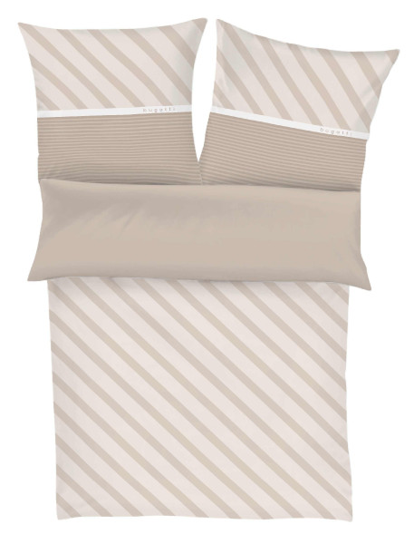 Bettwäsche BUGATTI Satin in beige aus Baumwolle