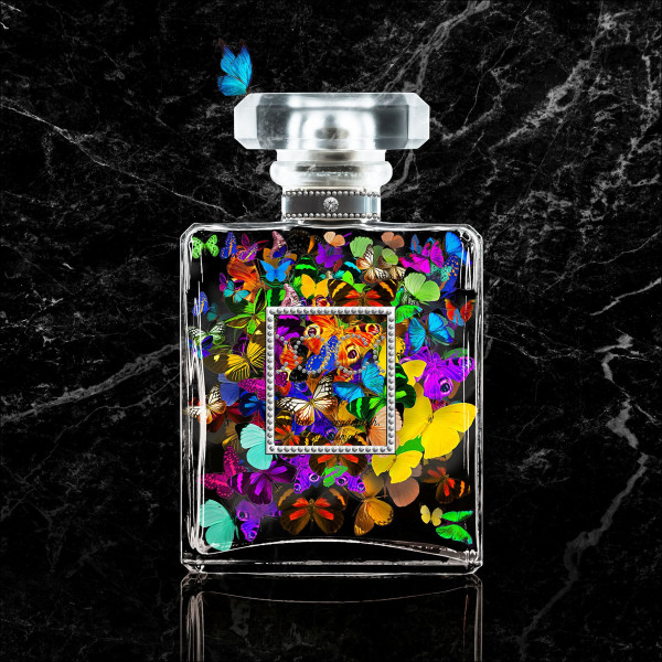 Glasbild ESSENCES VI in mehrfarbig aus Glas