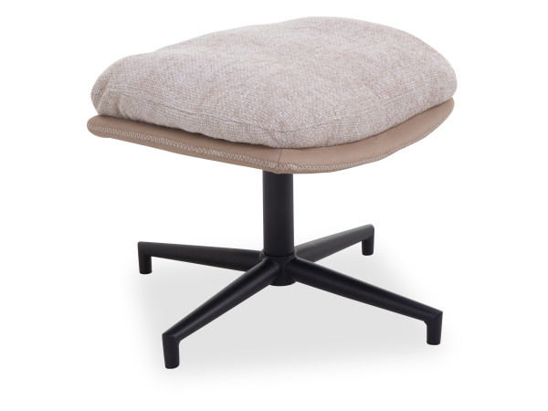 Hocker DROP ONAN in beige aus Stoff