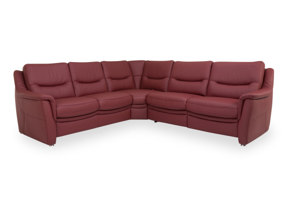 Polsterecke Elastoform STINA in bordeaux aus Leder