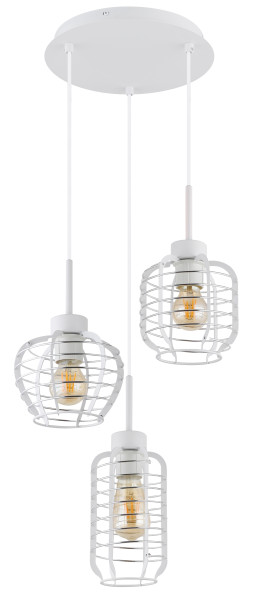 Hängeleuchte NESA in weiß aus Metall