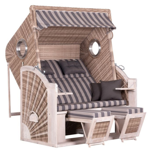 Strandkorb CLIFF XXL SUN in braun aus Holz