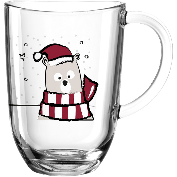 Henkelbecher SILENZIO in mehrfarbig aus Glas