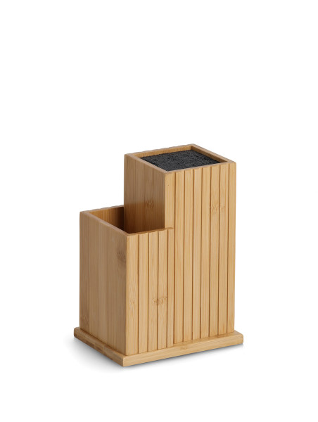 Messerblock STRIPES in natur aus Bambus