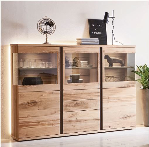 Highboard VENJAKOB BAROLA in eichefarben aus Furniert