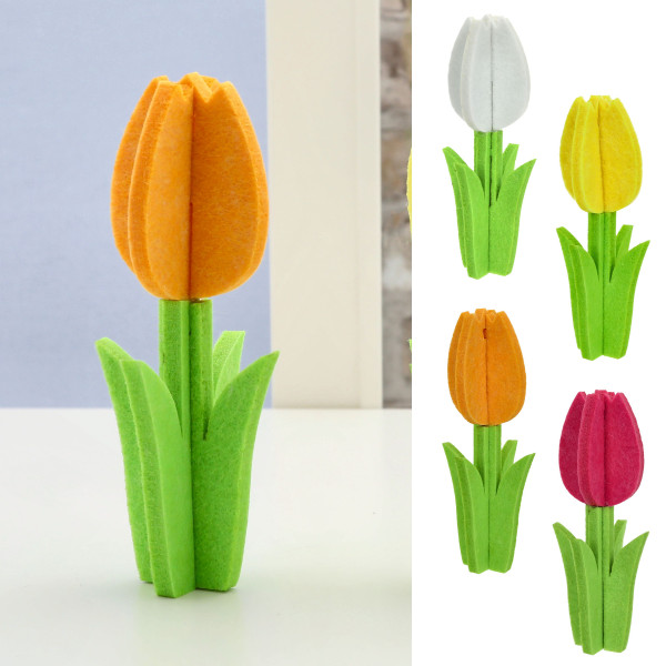 Filztulpe SPRING in mehrfarbig aus Filz