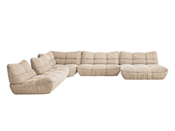 Polsterecke ZEFERINO ASTI in beige aus Stoff