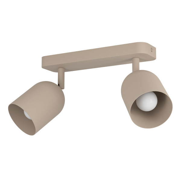 Wand-/Deckenspot TILSTON in taupe aus Metall
