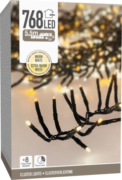 Lichterkette BLACK CLUSTER LED in schwarz aus Kunststoff