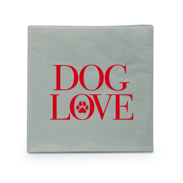 Servietten DESIGN@HOME DOG LOVE in mint aus Papier