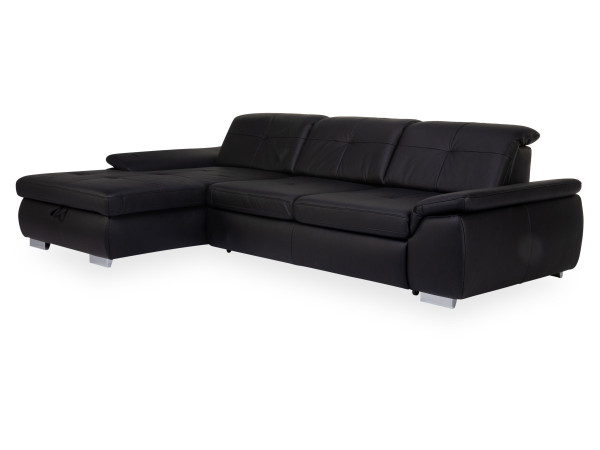 Polsterecke SYSTEMPOLSTER MINERVA in schwarz aus Leder