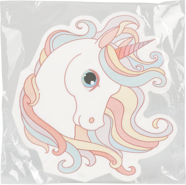 Servietten EINHORN in mehrfarbig aus Papier