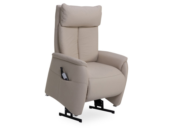 Relaxsessel vito VARIETY 5.1 in Seidengrau aus Leder