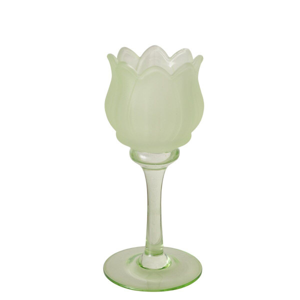 Teelichthalter TULLY grün in grün aus Glas
