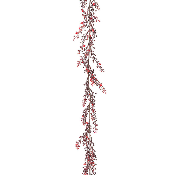 Beerengirlande in grün aus Kunststoff