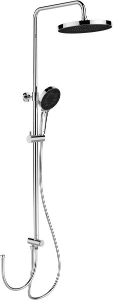 Duschsystem SOFTWATER in chromfarben aus Edelstahl