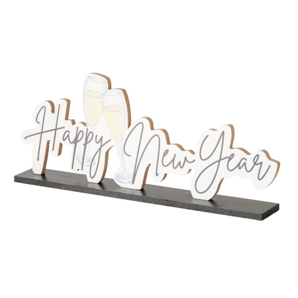 Schriftzug SILVESTER in mehrfarbig aus Materialmix